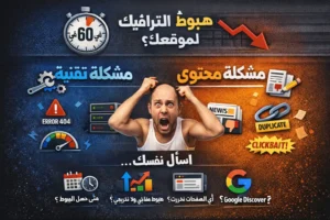 كيف تحدد سبب هبوط الترافيك في موقعك خلال دقيقة واحدة؟