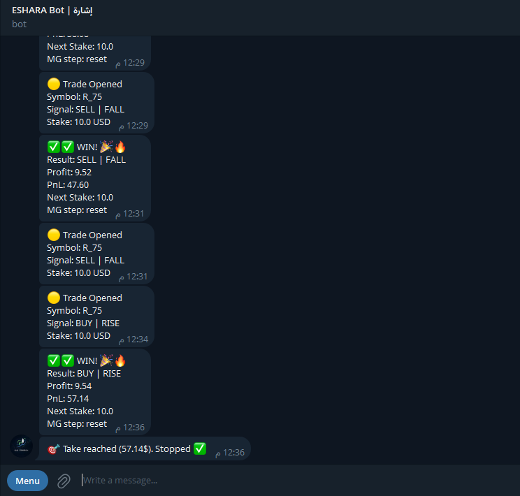 ربح 50$ دولار خلال 15 دقيقة يومياً أقوى بوت 🤖 تداول آلي على شركة Deriv 3